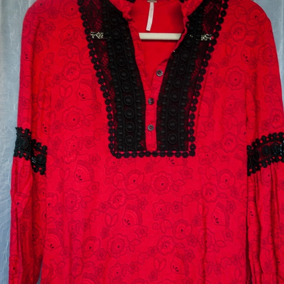 Free People Tribal Grunge Dress -Size 4 - Picture 2 of 6